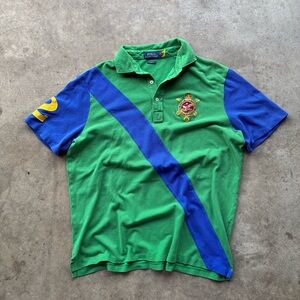 Ralph Lauren Green and Blue Polo Shirt